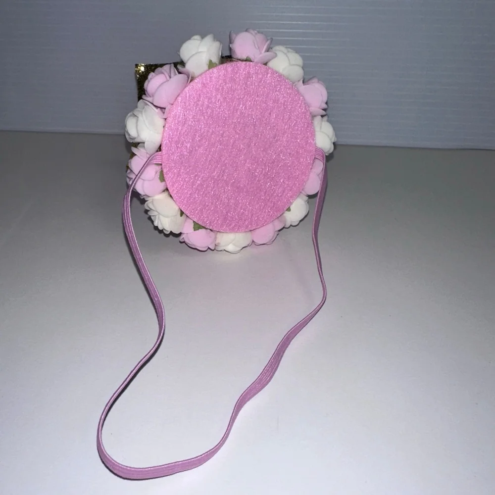 Baby Girl Pink Gold 1/2 Birthday Party Hat One Size Crown